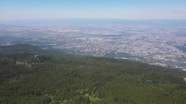 Amazing Aerial view of Vitosha Mountain near Kamen Del Peak, Bulgaria