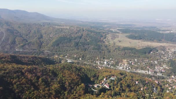 保加利亚维托沙山惊人的空中秋天 — 图库视频影像