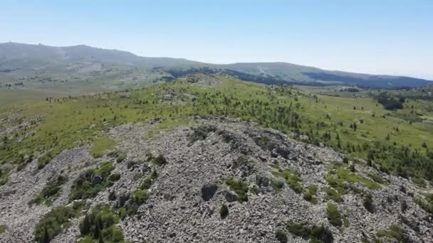 Amazing Aerial View Vitosha Mountain Kamen Del Peak Bulgaria — Wideo stockowe