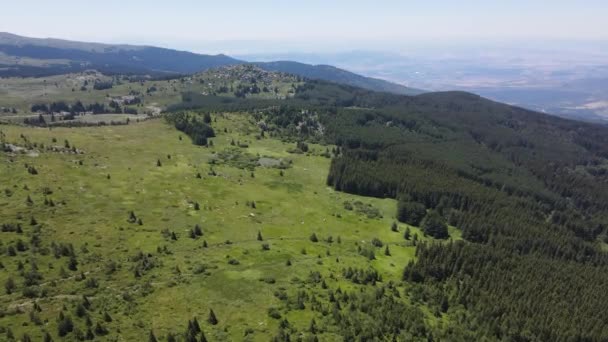 Amazing Aerial View Vitosha Mountain Kamen Del Peak Bulgaria — Wideo stockowe