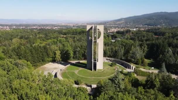 Σοφια Βουλγαρια Σεπτεμβριου 2021 Αεροφωτογραφία Μνημείου Ειρήνης Zname Mira Διεθνής — Αρχείο Βίντεο