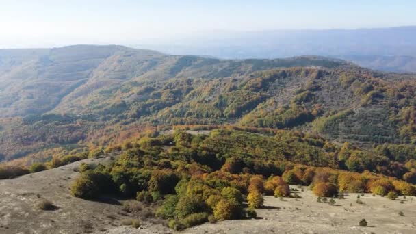 Paysage Automne Incroyable Montagne Erul Près Sommet Golemi Région Pernik — Video