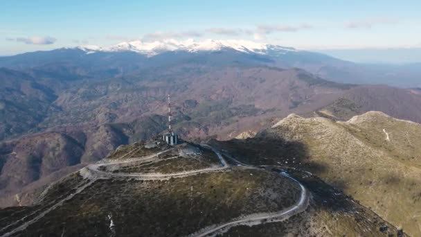 保加利亚Orelyak峰附近皮林山惊人的空中景观 — 图库视频影像