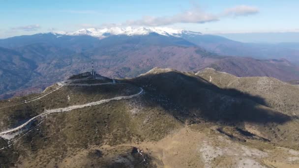 保加利亚Orelyak峰附近皮林山惊人的空中景观 — 图库视频影像