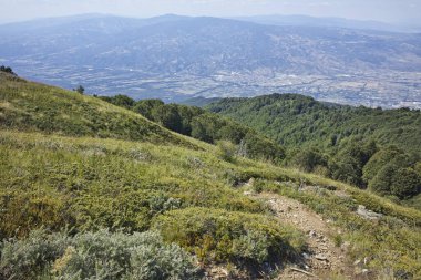 Bulgaristan 'ın Blagoevgrad bölgesindeki Belasitsa Dağı' nın şaşırtıcı yaz manzarası