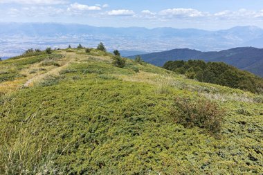 Bulgaristan 'ın Blagoevgrad bölgesindeki Belasitsa Dağı' nın şaşırtıcı yaz manzarası