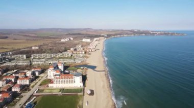Bulgaristan 'ın Burgaz Bölgesi Obzor kasabasının inanılmaz hava manzarası 