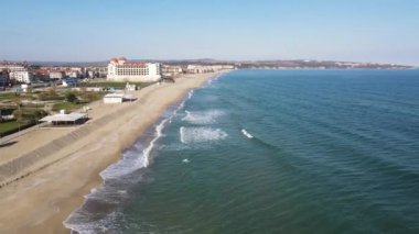 Bulgaristan 'ın Burgaz Bölgesi Obzor kasabasının inanılmaz hava manzarası 