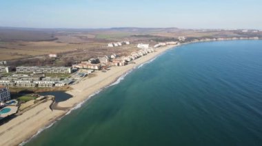 Bulgaristan 'ın Burgaz Bölgesi Obzor kasabasının inanılmaz hava manzarası 