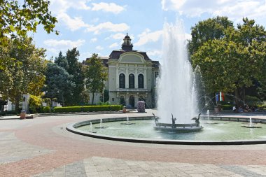 PLOVDIV, BULGARIA - AUGUST 2, 2022: Typical Street and houses at the center of city of Plovdiv, Bulgaria