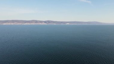 Bulgaristan 'ın Burgaz Bölgesi Nessebar kentinin İnanılmaz Hava Gündoğumu manzaralı kasabası 