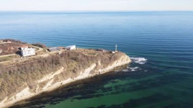 Aerial view of Saint Athanasius cape near town of Byala, Varna Region, Bulgaria 
