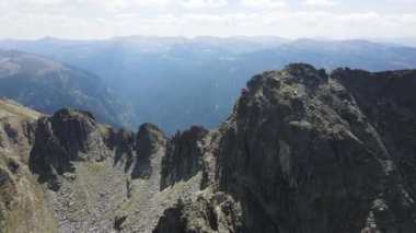 Aerial summer view of Rila Mountain around Lovnitsa peak, Bulgaria