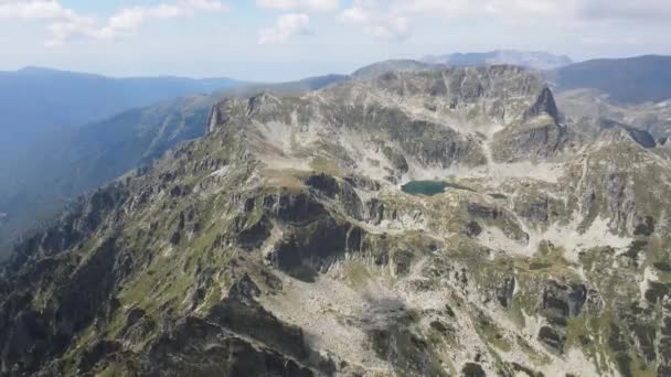 Vedere Aeriană Vară Muntelui Rila Jurul Vârfului Lovnitsa Bulgaria — Videoclip de stoc