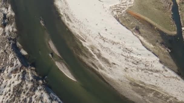 Καταπληκτική Αεροφωτογραφία Του Ποταμού Στρυμόνα Που Διέρχεται Από Την Κοιλάδα — Αρχείο Βίντεο