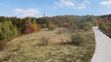 Bulgaristan 'ın Vitosha Dağı' nın şaşırtıcı sonbahar manzarası