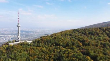 Bulgaristan 'ın Vitosha Dağı' nın şaşırtıcı sonbahar manzarası