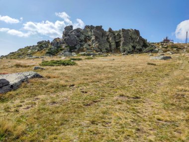 Bulgaristan 'ın Vitosha Dağı' nın şaşırtıcı sonbahar manzarası