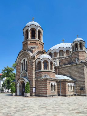 SOFIA, BULGARIA - JULY 11, 2021: Amazing Panoramic view of center of city of Sofia, Bulgaria