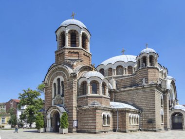 SOFIA, BULGARIA - JULY 11, 2021: Amazing Panoramic view of center of city of Sofia, Bulgaria