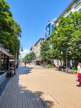 SOFIA, BULGARIA - JULY 11, 2021: Amazing Panoramic view of center of city of Sofia, Bulgaria