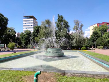 SOFIA, BULGARIA - JULY 11, 2021: Amazing Panoramic view of center of city of Sofia, Bulgaria