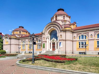 SOFIA, BULGARIA - JULY 11, 2021: Amazing Panoramic view of center of city of Sofia, Bulgaria