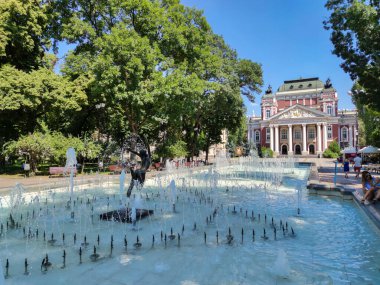 SOFIA, BULGARIA - JULY 11, 2021: Amazing Panoramic view of center of city of Sofia, Bulgaria