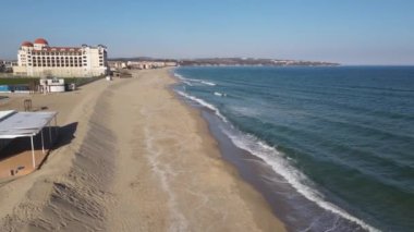 Bulgaristan 'ın Burgaz Bölgesi Obzor kasabasının inanılmaz hava manzarası 