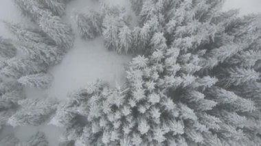 Amazing Aerial winter view of Rila mountain near Belmeken Dam, Bulgaria