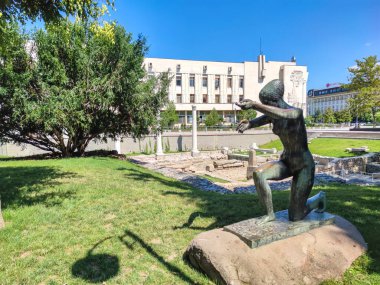 PLOVDIV, BULGARIA - 20 Temmuz 2020: Tipik Sokak ve Bulgaristan 'ın Filibe kentindeki evler