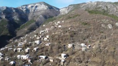 Bulgaristan 'ın Filibe Bölgesi, Yugovo Köyü' nün hava manzarası