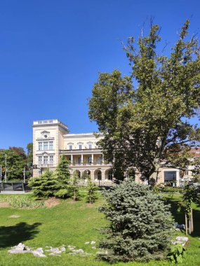 SOFIA, BULGARIA - OCTOBER 3, 2020: Amazing Panoramic view of center of city of Sofia, Bulgaria