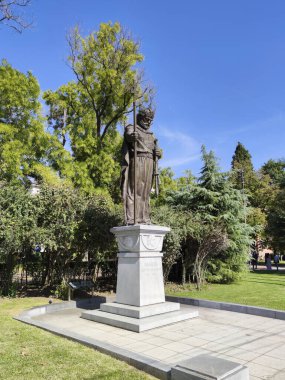 SOFIA, BULGARIA - OCTOBER 3, 2020: Amazing Panoramic view of center of city of Sofia, Bulgaria