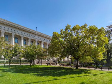 SOFIA, BULGARIA - OCTOBER 3, 2020: Amazing Panoramic view of center of city of Sofia, Bulgaria
