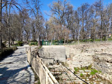 Ruins of Roman fortifications in ancient city of Diocletianopolis, town of Hisarya, Plovdiv Region, Bulgaria