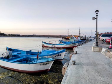 SOZOPOL, BULGARIA - SEPTEMBER 1, 2020: Typical street and houses at old town of Sozopol, Burgas Region, Bulgaria