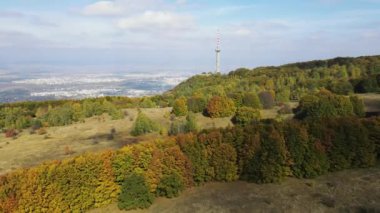 Bulgaristan 'ın Vitosha Dağı' nın şaşırtıcı sonbahar manzarası