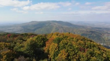 Bulgaristan 'ın Vitosha Dağı' nın şaşırtıcı sonbahar manzarası