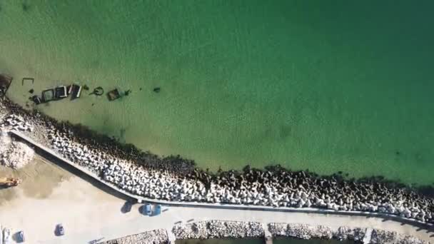 Vue Aérienne Côte Mer Noire Près Cap Saint Athanase Région — Video