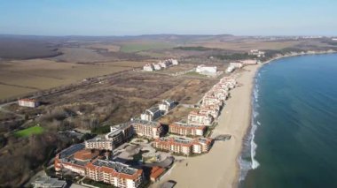 Bulgaristan 'ın Burgaz Bölgesi Obzor kasabasının inanılmaz hava manzarası 