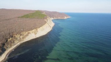 Bulgaristan 'ın Burgaz Bölgesi, Irakli bölgesindeki Vaya plajının şaşırtıcı hava manzarası 