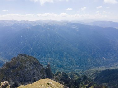 Aerial summer view of Rila Mountain around Lovnitsa peak, Bulgaria