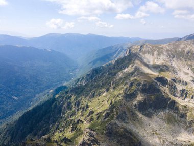 Aerial summer view of Rila Mountain around Lovnitsa peak, Bulgaria
