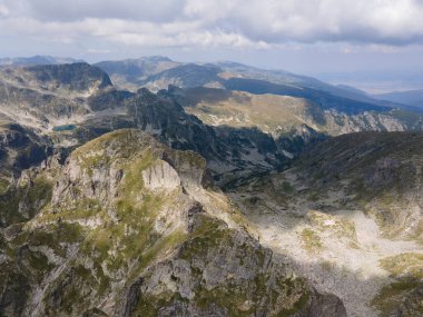 Aerial summer view of Rila Mountain around Lovnitsa peak, Bulgaria