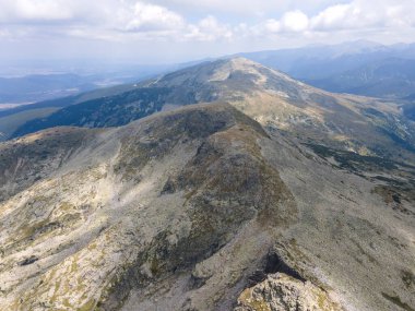 Aerial summer view of Rila Mountain around Lovnitsa peak, Bulgaria
