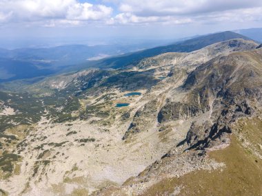 Aerial summer view of Rila Mountain around Lovnitsa peak, Bulgaria