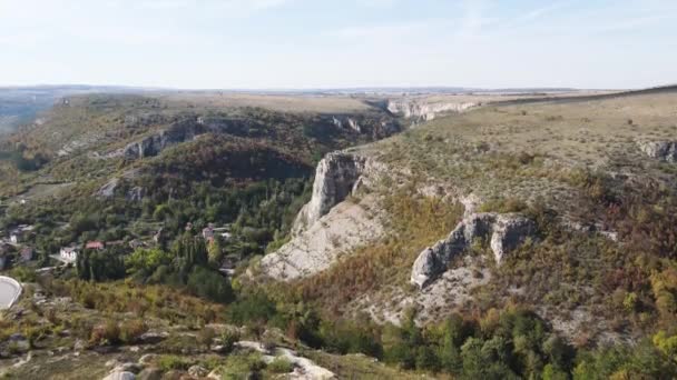 Vue Aérienne Canyon Golyam Dol Près Village Kunino Région Vratsa — Video