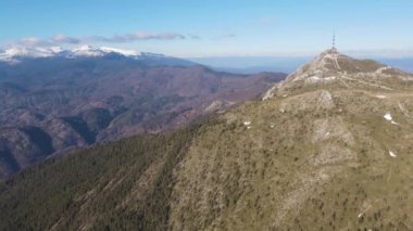Amazing Aerial winter view of Pirin Mountain near Orelyak peak, Bulgaria