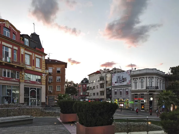 Plovdiv Bulgaria Septiembre 2020 Calle Típica Casas Centro Ciudad Plovdiv — Foto de Stock